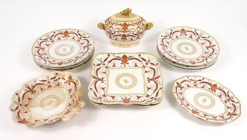 10PC Figural Bishop Head Porcelain Dinnerware