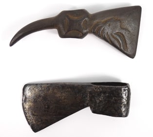 2PC Antique Native American Axe Heads