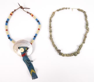 2PC Antique Native American Beaded Necklaces