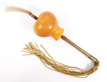 Vintage Native American Peyote Gourd Rattle