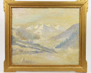 Winter Mountain Landscape Painting