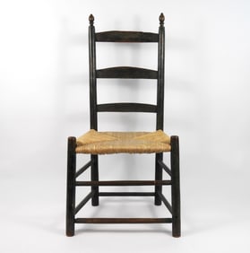 Antique Acorn Finial Ladder Back Chair