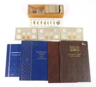 Collection of US Coins In Sleeves & Books