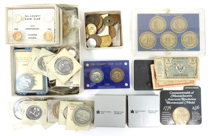 Collection of Commemorative Coins & Currency