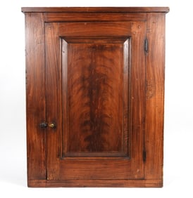 19C Grain Painted 4 Shelf Cupboard