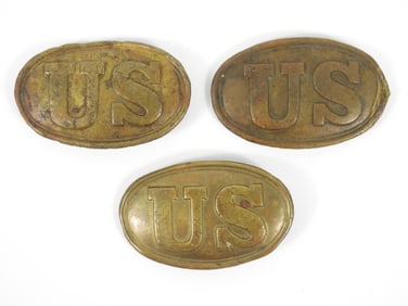 Three Dug Civil War-era U.S. Belt Plates