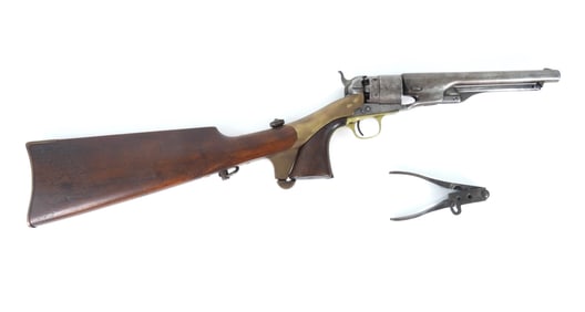 Colt 1860 Army Revolver, Stock, & Bullet Mold