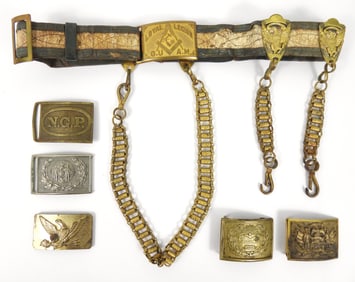Post Civil War Belt and Belt Plates