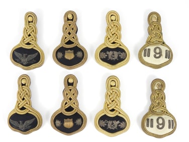 Four Sets of Indian War-era Officers Epaulets