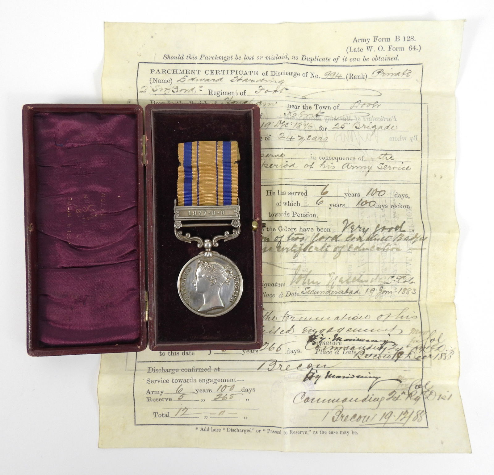 Cased Zulu I'D Campaign Medal W-1877,78,79 Clasp (1 of 13)