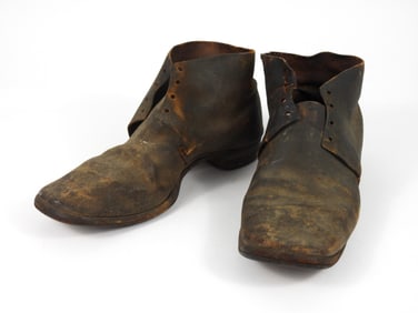 Pair of Civil War-era Shoes/Brogans