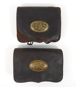 Two Civil War-era Cartridge Boxes