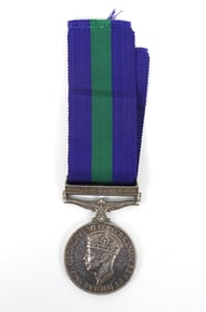 WWI I'D English General Service Medal W-Palestine