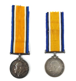 Two WWI British War Medals I'D