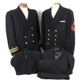 Four US Navy/Coast Guard Uniforms