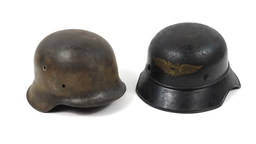Two WWII German Helmets