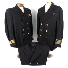 Three US Navy/Coast Guard Dress Coats