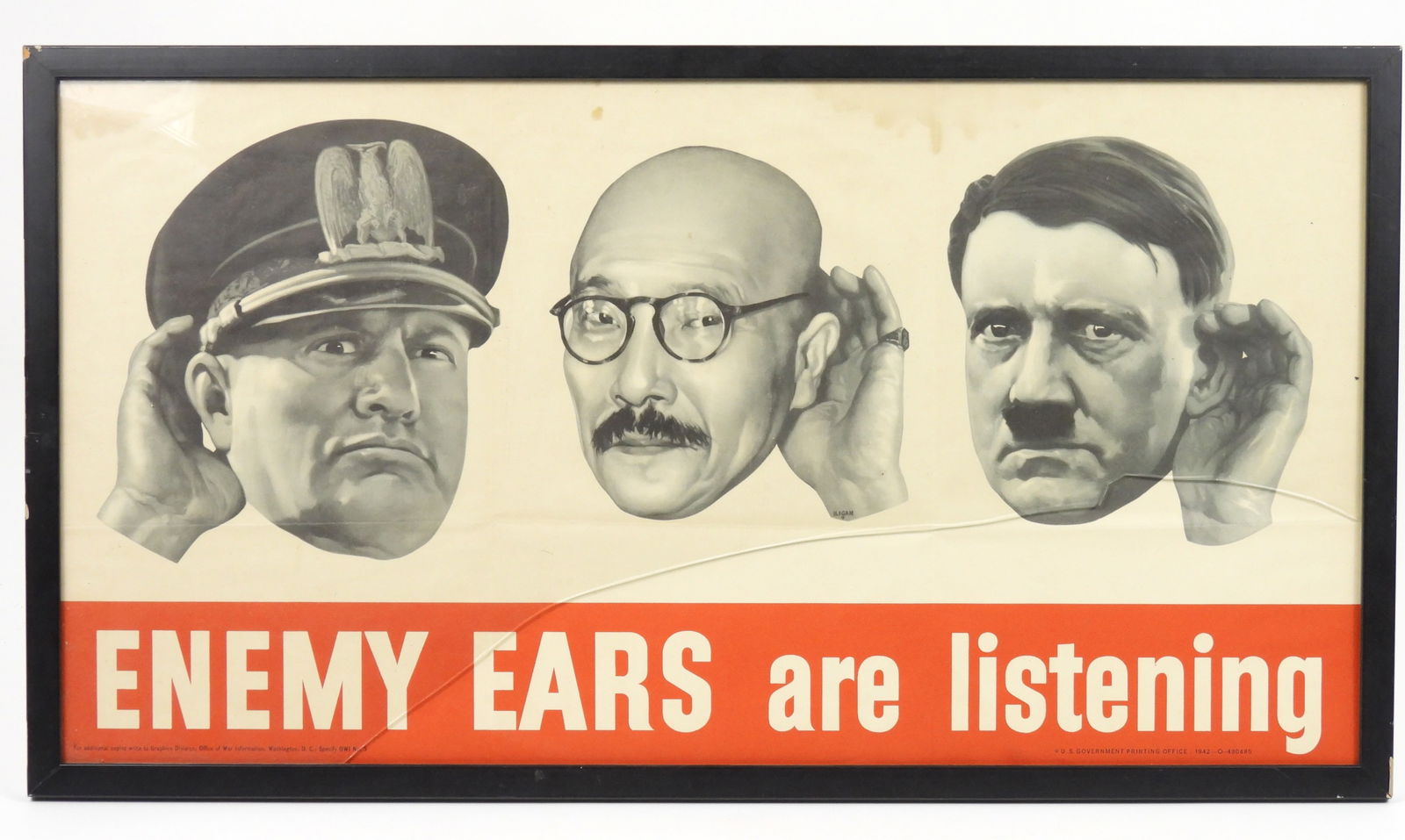WWII "Enemy Ears are Listening" Poster (1 of 6)