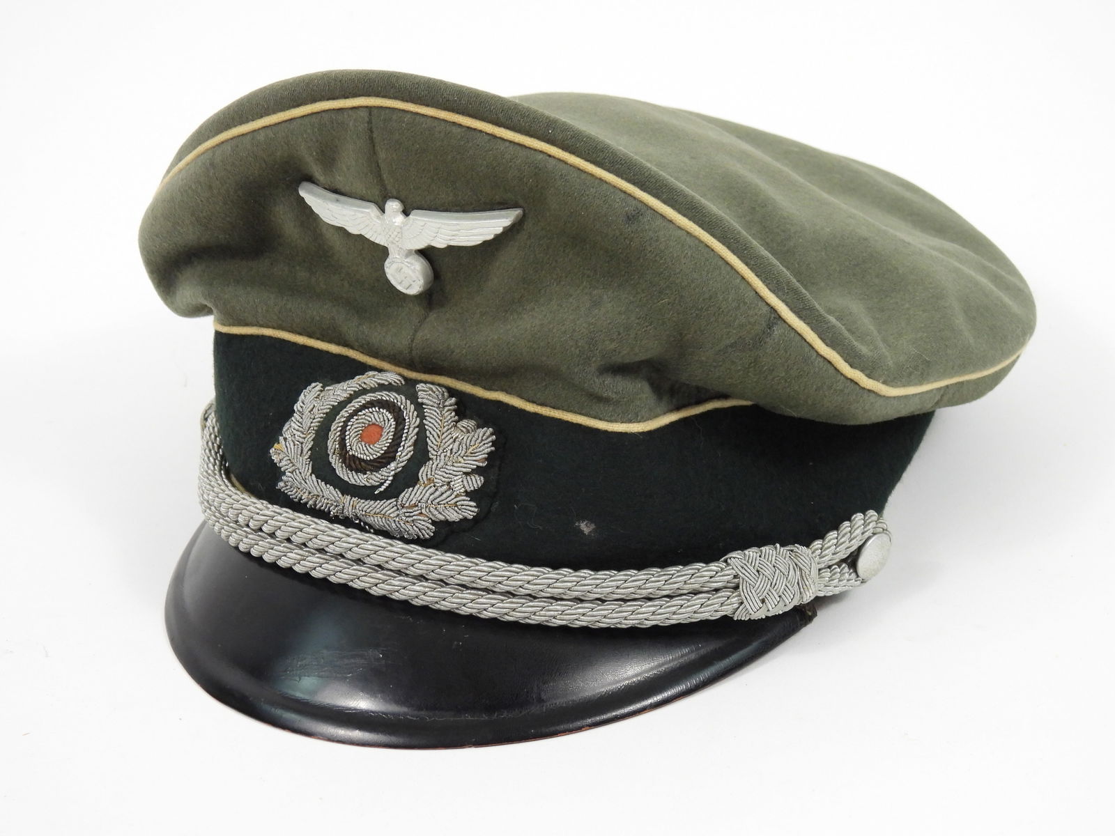 WWII German Infantry Officers Visor Cap (1 of 7)