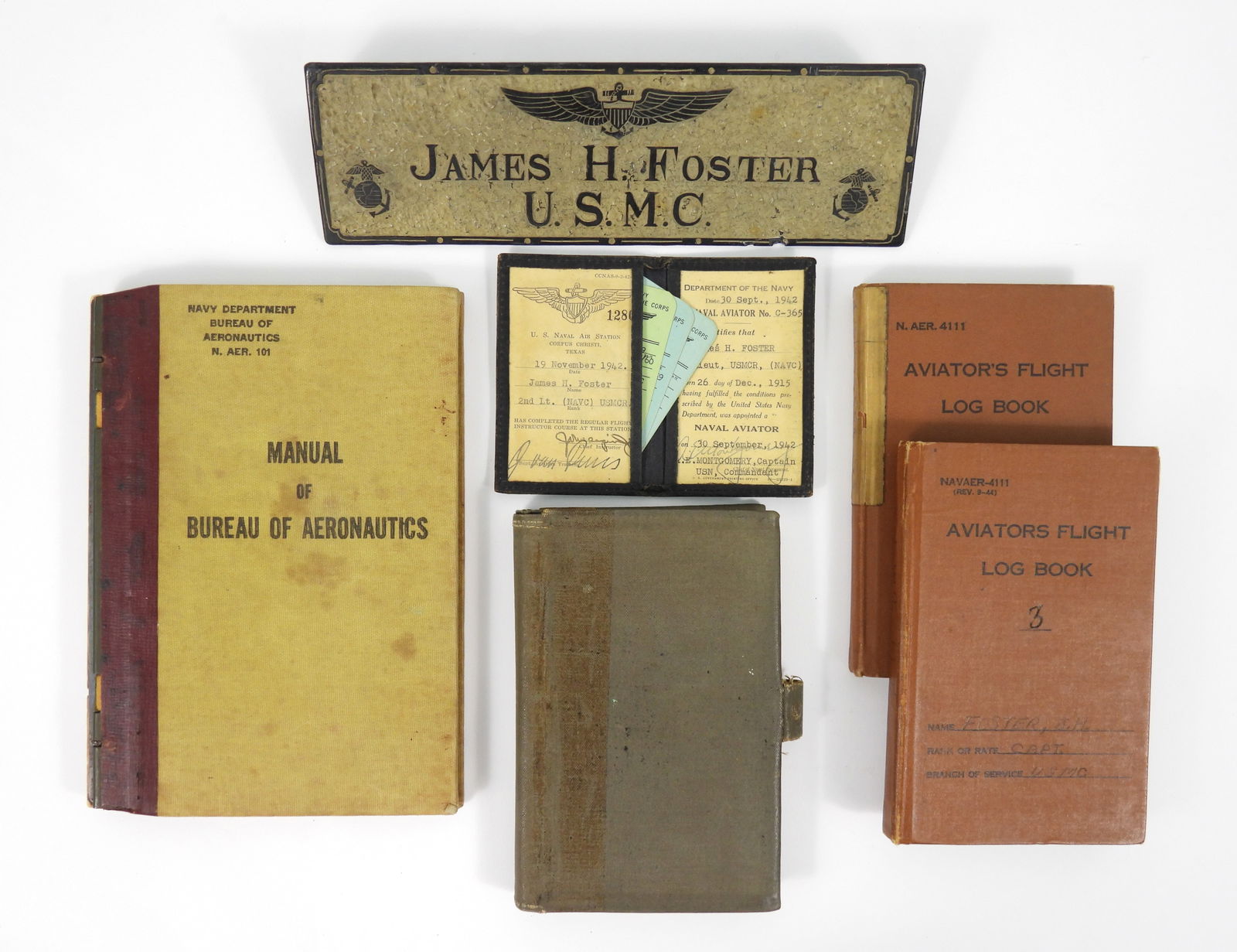 Flight Logs of Naval Aviator Lt. James H. Foster (1 of 10)
