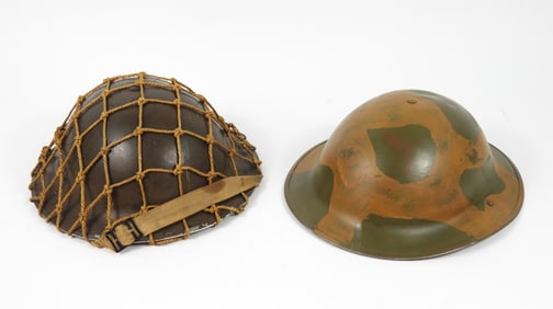 Two WWII British Helmets