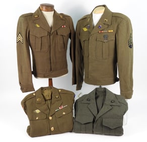 Four Eisenhower-style Jackets