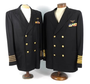Two US Naval Aviator's Dress Coats