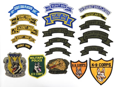 Group of Scout/Sentry Dog Tabs and Patches