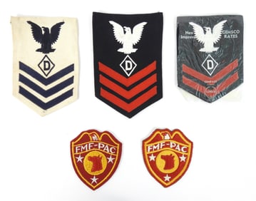 WWII USMC and Coast Guard Dog Handler Patches