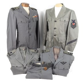 Four US Navy/Coast Guard Gray Service Tunics