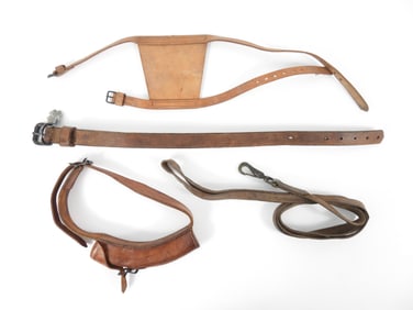 WWII US Army War Dog Collars, Leash, and Muzzle