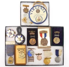 Group of Virginia National Guard Medals & Insignia