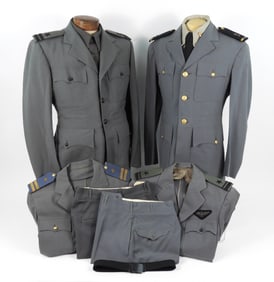 Four US Navy Gray Service Tunics