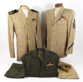 Three US Navy Flight Tunics