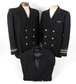 Three US Navy Dress Coats