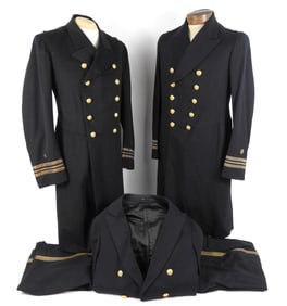 Three US Navy Dress Coats/Uniforms