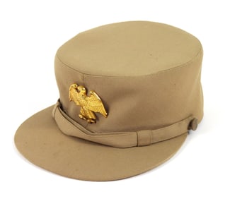 WWII US Womens Army Corps Khaki Officer Visor Cap