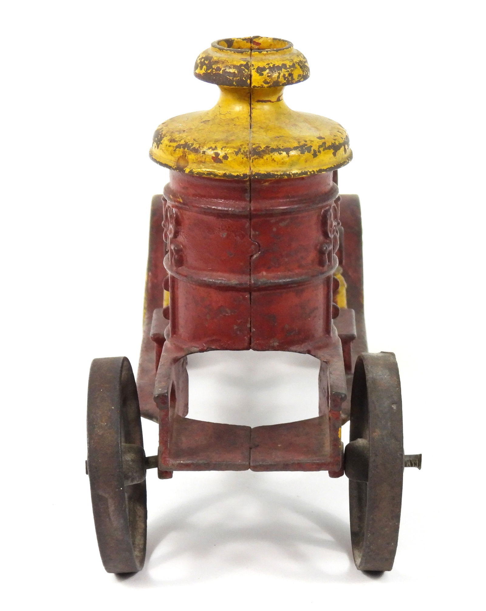 Vintage Red Cast Iron Pump Firetruck - 5