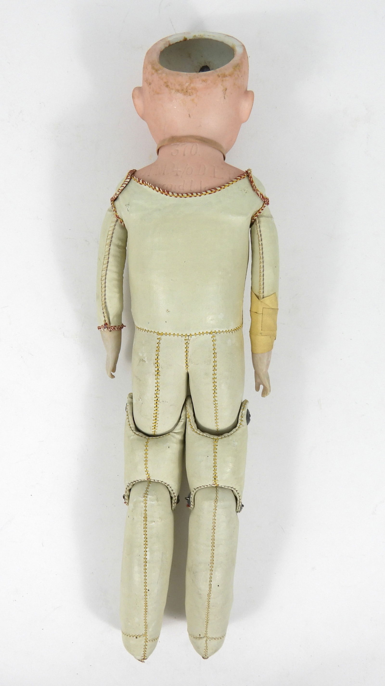 2PC 19C German Bisque Headed Dolls - 13