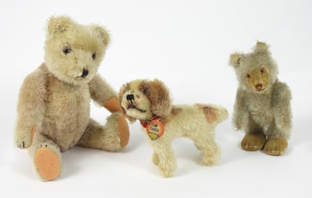 3PC Steiff Cockie & Other Mohair Bears