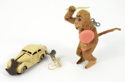 2PC Schuco & C.K. Post War Wind-Up Toys