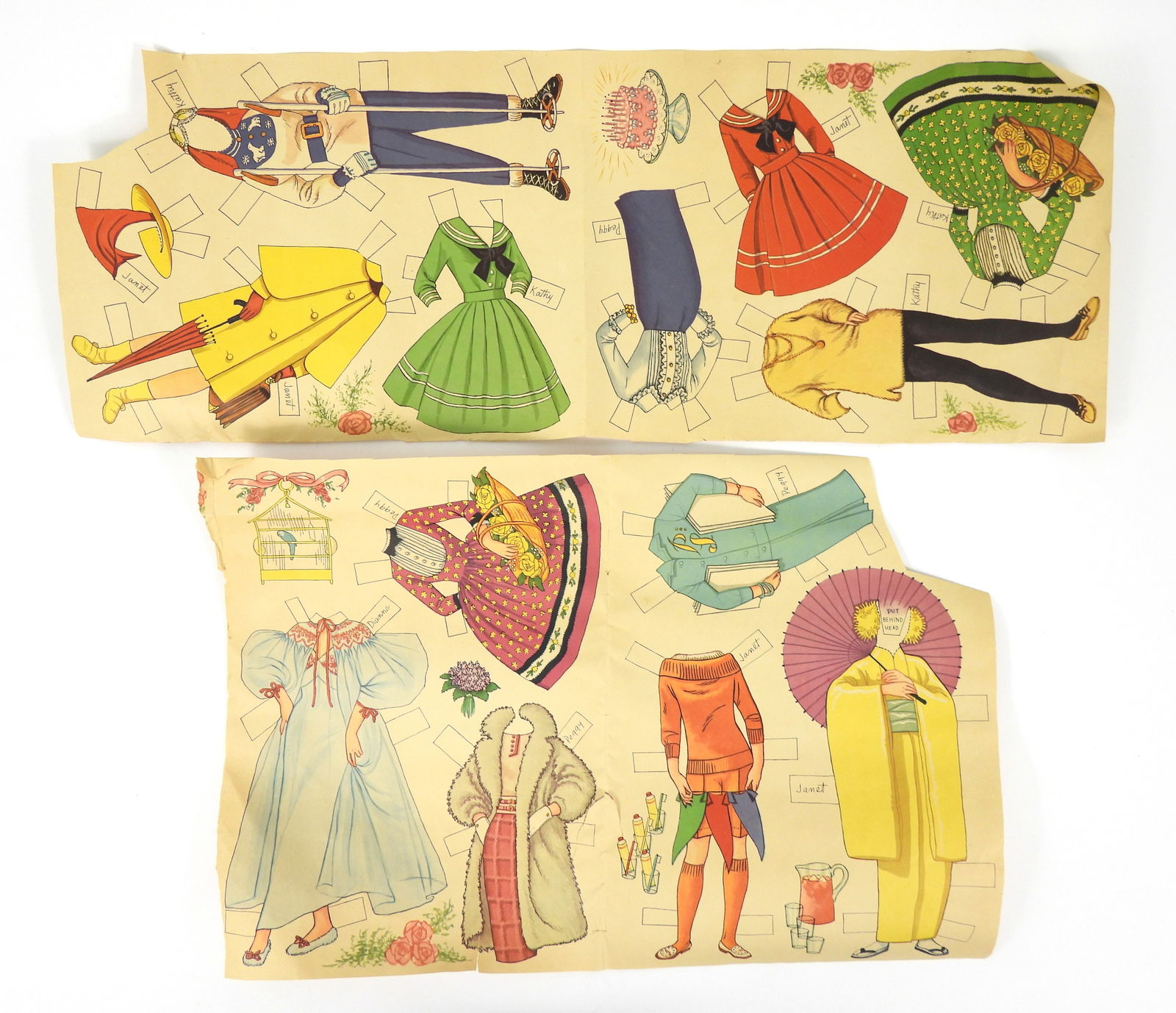 1960 Complete Lennon Sisters Cardboard Doll Set - 4