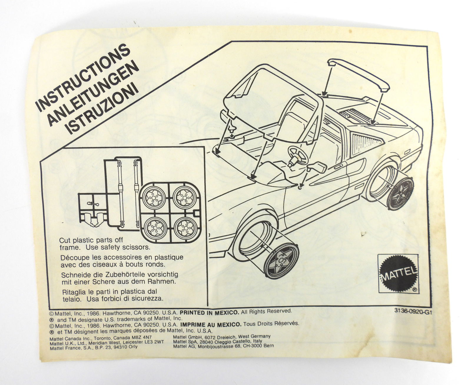 1987 Barbie Red Ferrari Convertible - 6