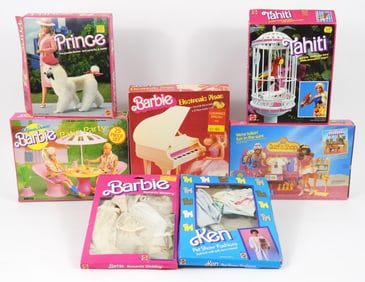 7PC C. 1980s Barbie Play Sets & Accessories