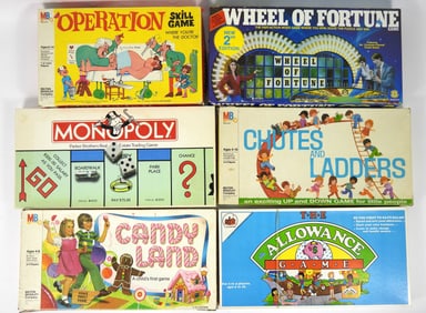 6PC Vintage Assorted Board Games