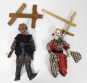 2PC Vintage Marionettes