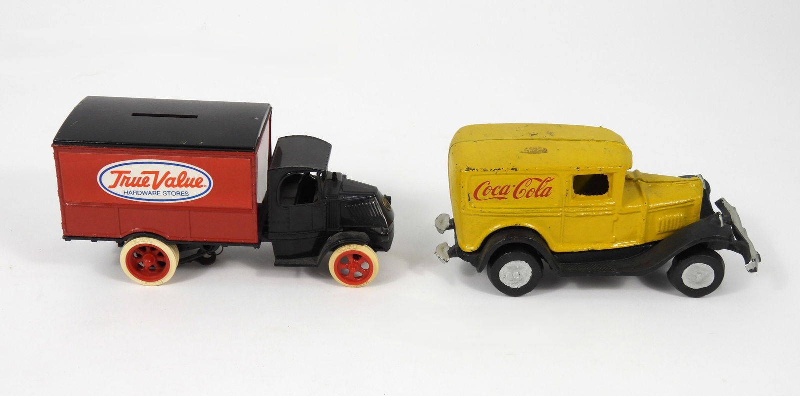 6PC Ertl & Cast Iron Figural Car Banks - 3