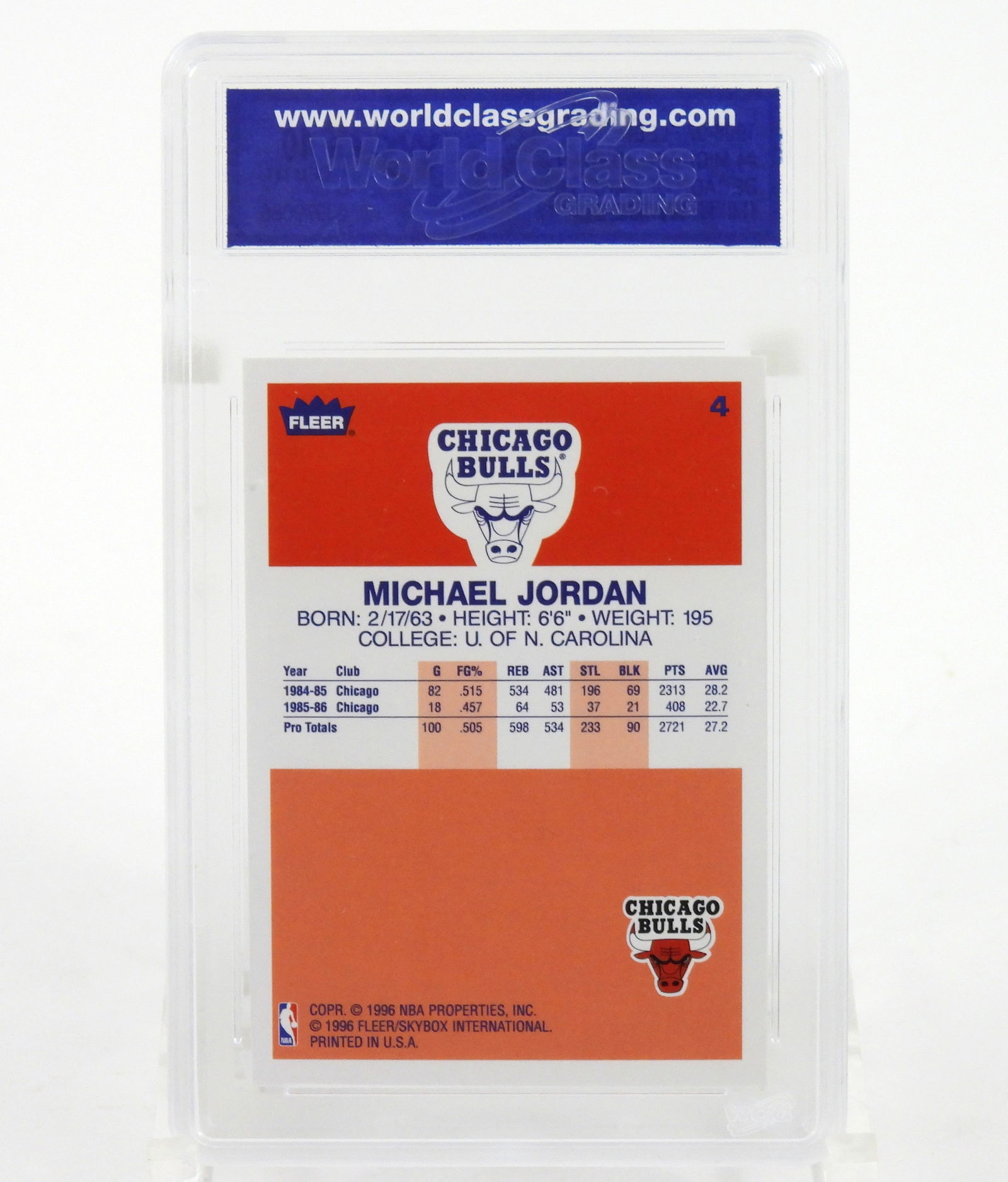 1996-97 #4 Michael Jordan WCG Gem MT 10 - 3