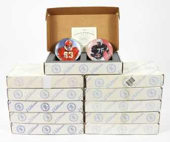 22PC Bradford Editions Miniature Football Plates