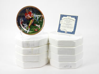 8PC Bradford Editions Great Moments NFL Plates